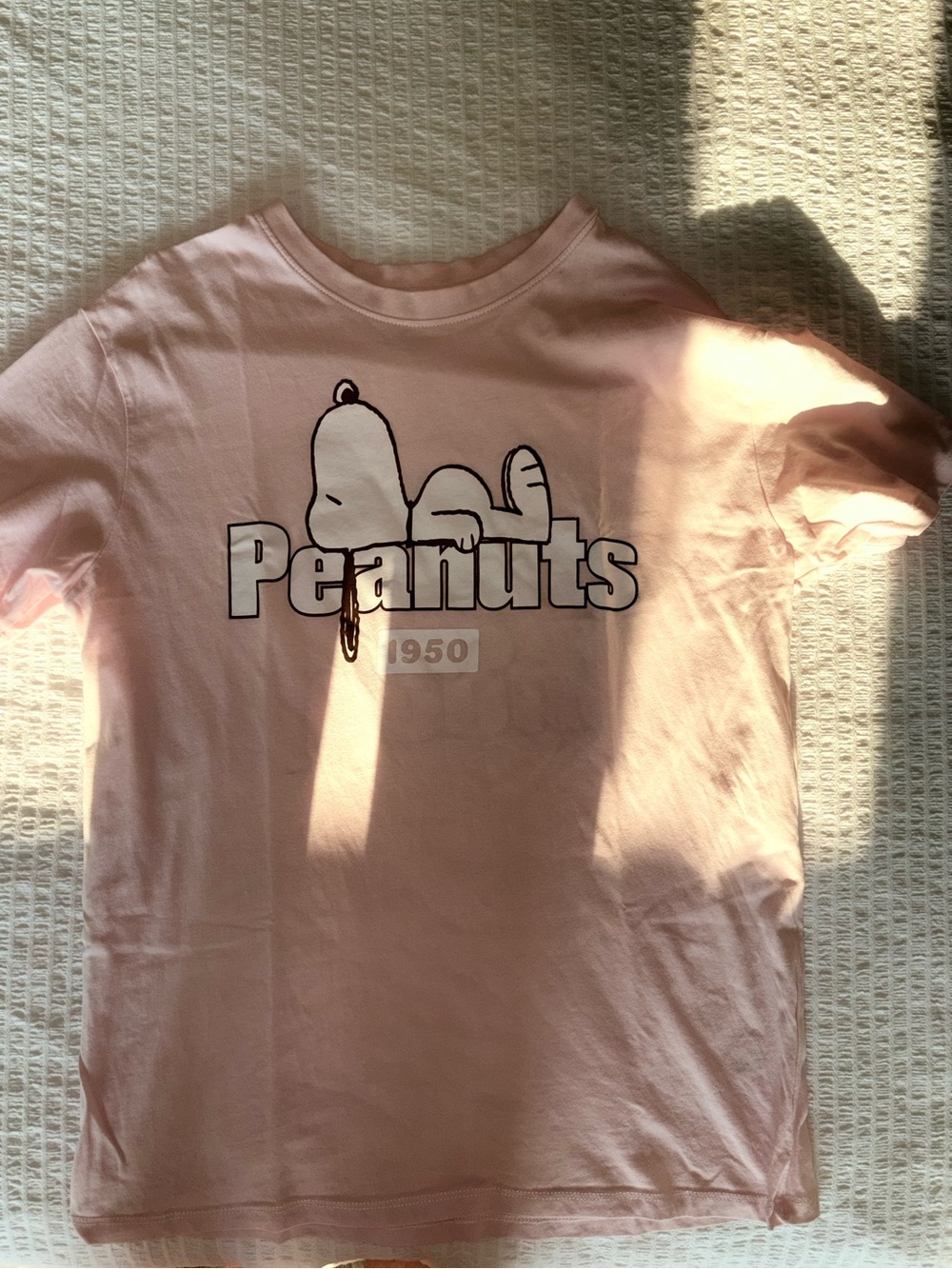 Peanuts Snoopy Graphic Short Sleeve Tee - Light Pink
